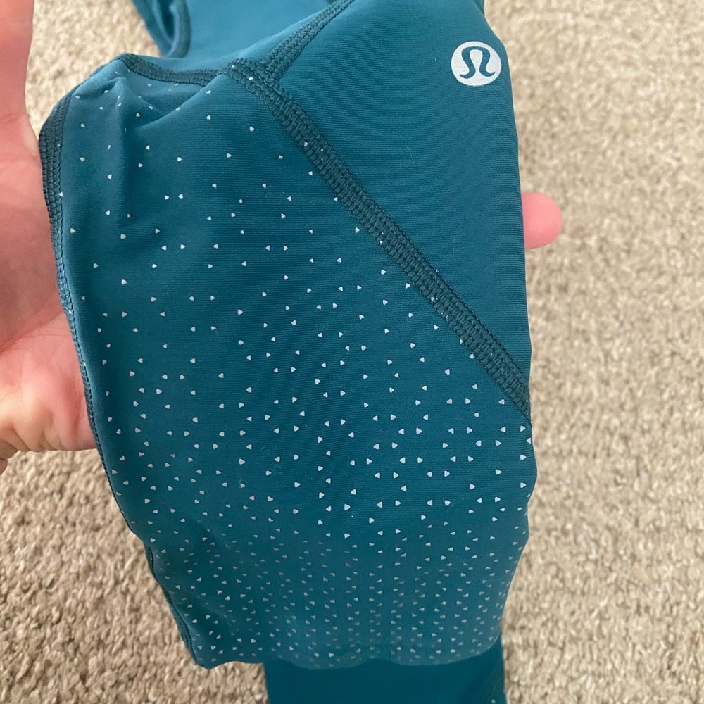 Lululemon Tight Stuff Tights II 25” Full On Luxtreme Leggings In Teal Size 4